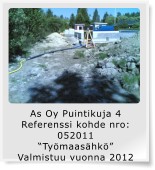 Työmaasähkö-kohde, As Oy Puintikuja 4